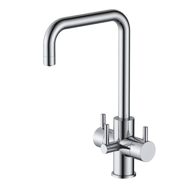Brass Kitchen Mixer Faucet Swivel Spout Design Enhances Flexibility T91034